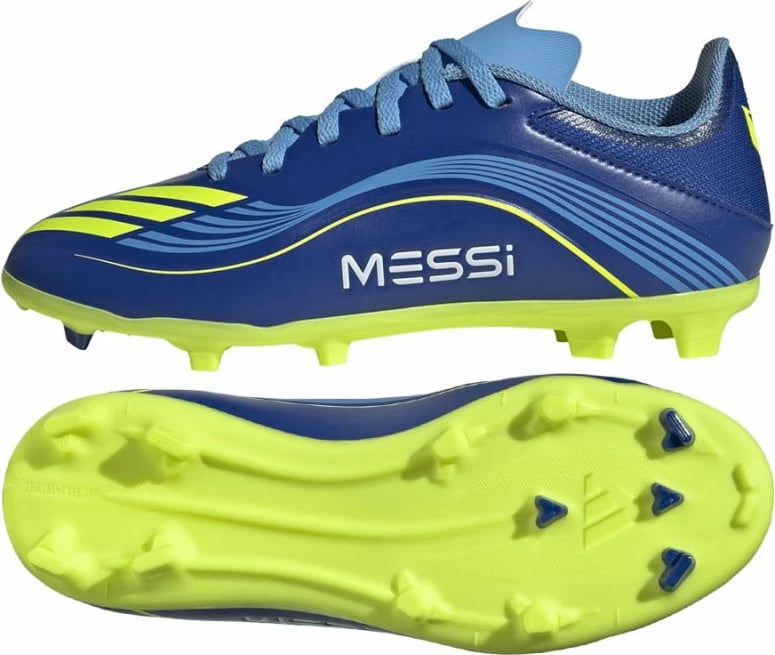 Atlete futbolli për fëmijë adidas F50 Messi, të kaltra