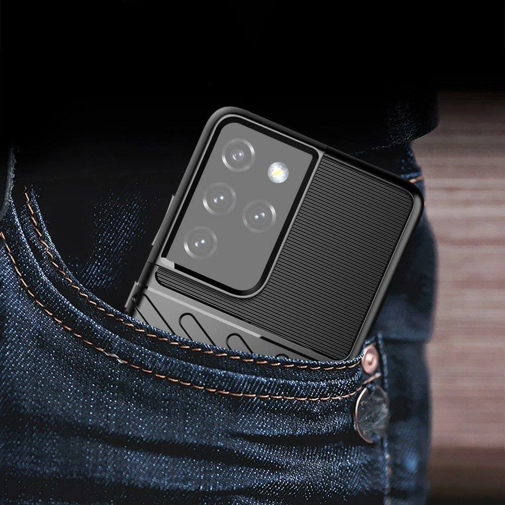 Mbështjellës Hurtel Thunder Case për Samsung Galaxy S22 Ultra, i zi