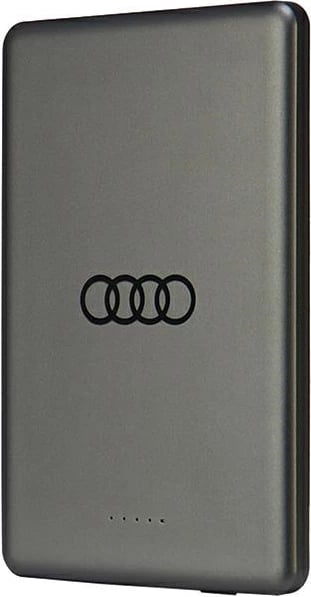 Powerbank Audi Big Logo MagSafe, 5000mAh, Metal, Gri