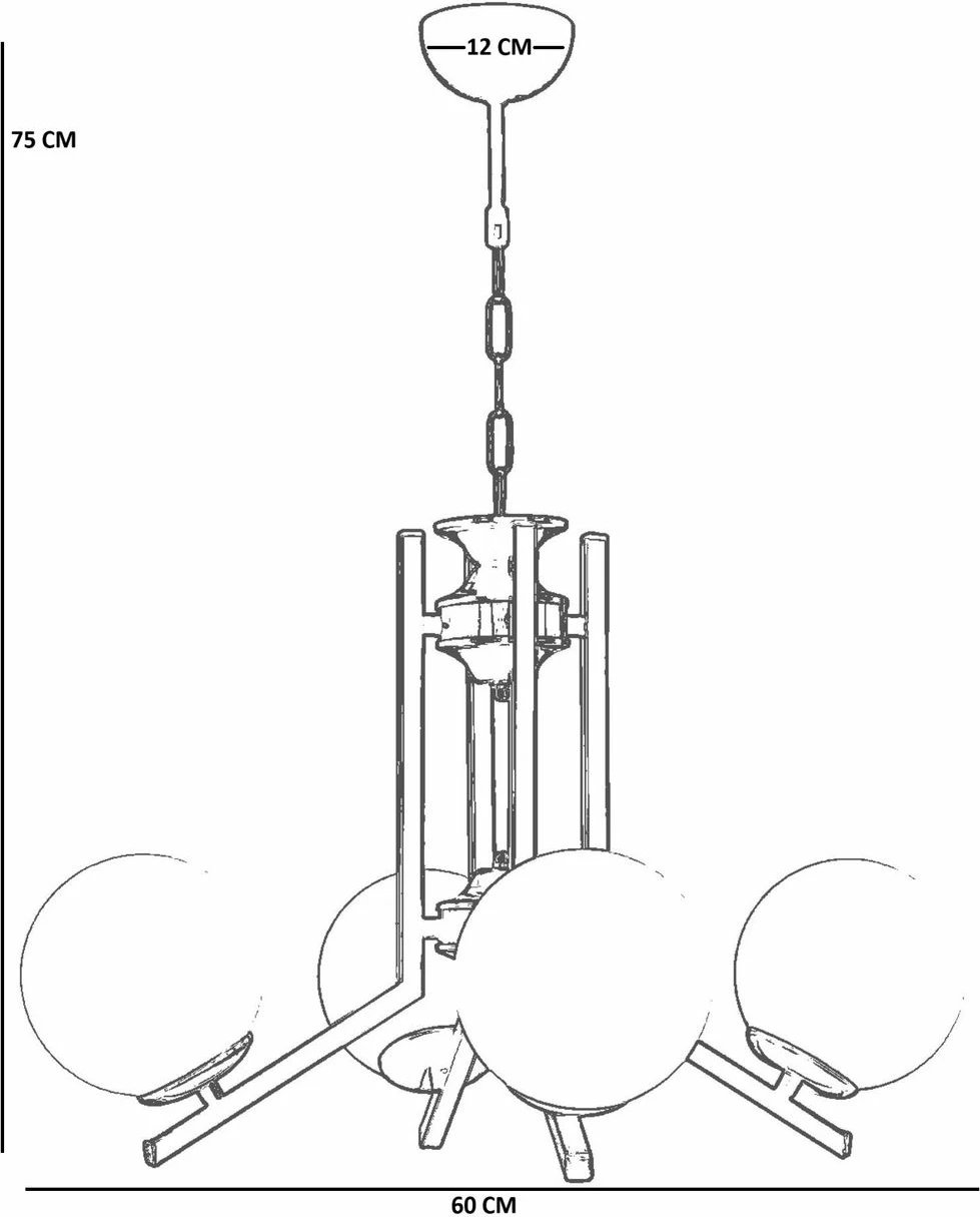 Llambë tavani Opviq, ngjyrë mjaltë dhe ari, 8989-4