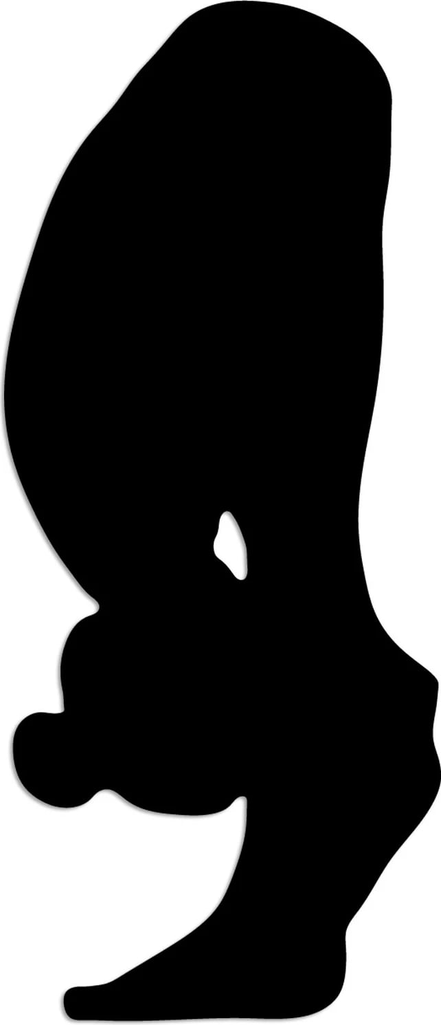 Aksesor dekorativ metalik për mur, Yoga 26, ngjyrë e zezë, 26x60cm