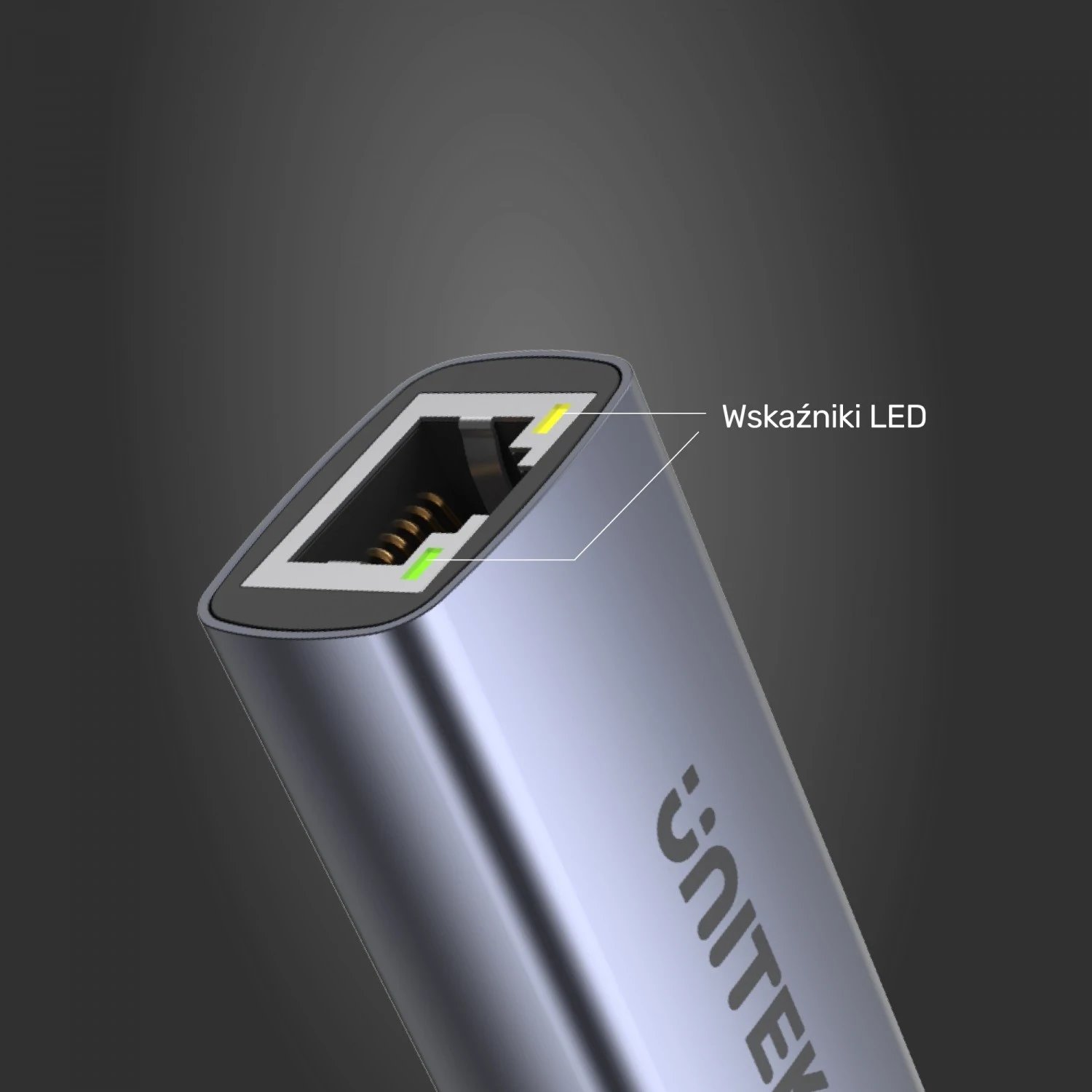 Adapter Unitek USB-C në RJ45 1Gbit LAN, PD 100W Adapter Unitek USB-C në RJ45 1Gbit LAN, PD 100W