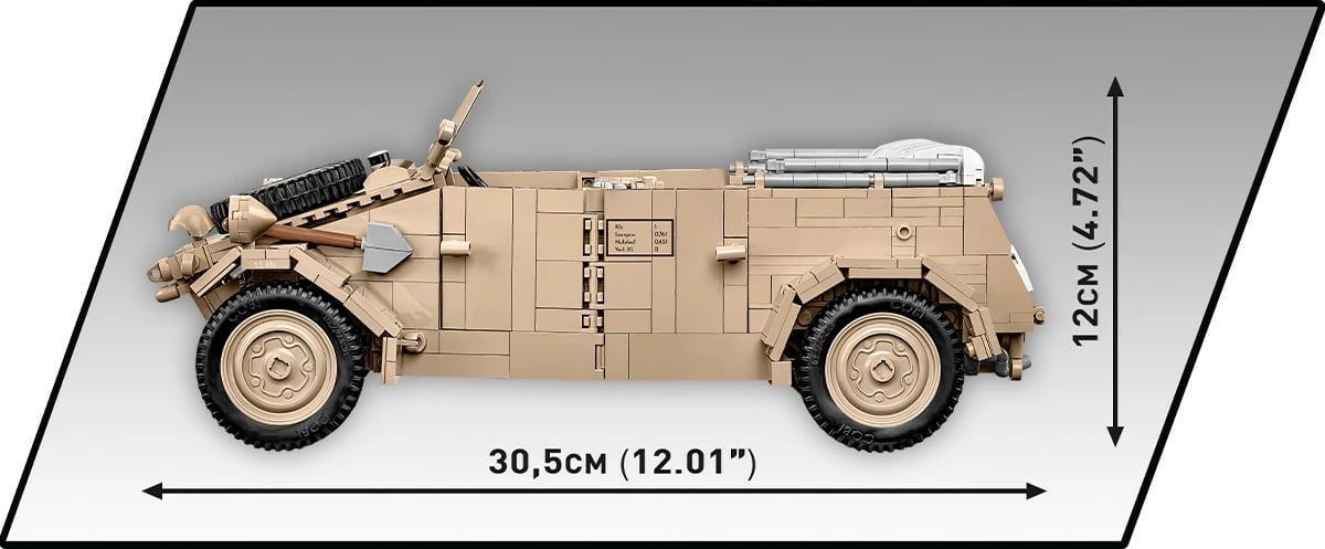 Set ndërtimi Cobi Kübelwagen Typ 82, 1326 pjesë, 1:12, bezhë