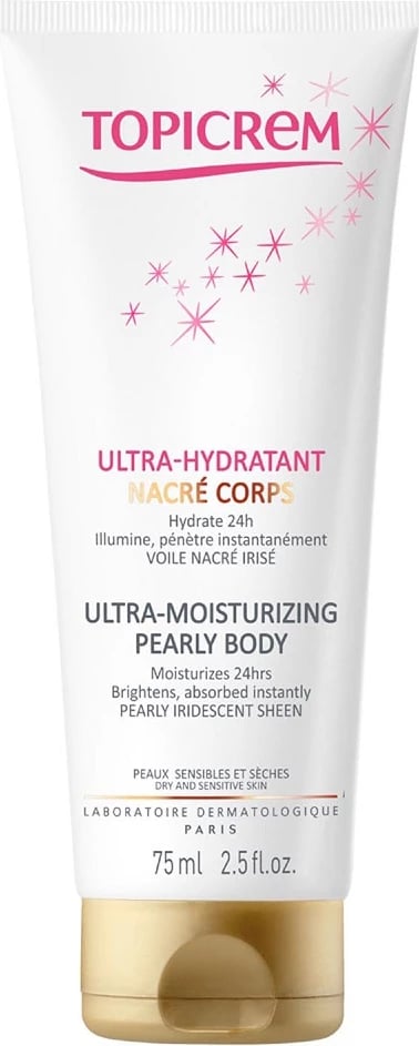 Qumësht trupi për femra Topicrem Ultra-Moisturizing Pearly Body, 75ml