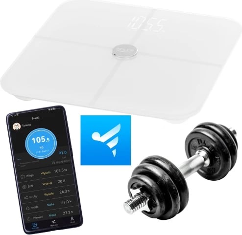 Peshore inteligjente banjoje, Adler, AD 8187, kapacitet 180 kg, ndarje 100 g, platformë xhami 28x28 cm, ekran LED, aplikacion FitGo, e bardhë Peshore inteligjente banjoje, Adler, AD 8187, kapacitet 180 kg, ndarje 100 g, platformë xhami 28x28 cm, ekran LED, aplikacion FitGo, e bardhë