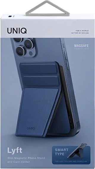 Mbështjellës magnetik për telefon UNIQ Lyft, mbajtës kartelash, Blu