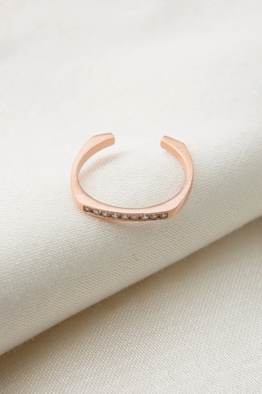 Unazë argjendi Elika, ngjyrë ari rozë, FA182942R