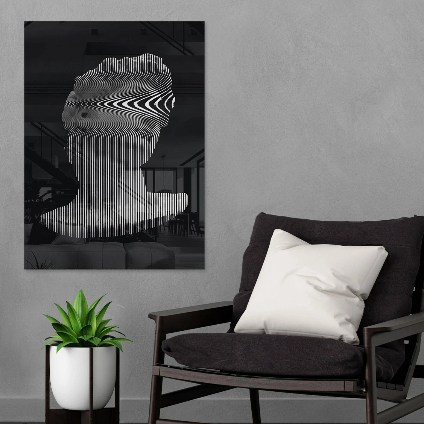 Pikturë dekorative prej xhami të temperuar, Wallity, CAM3758 - 70100