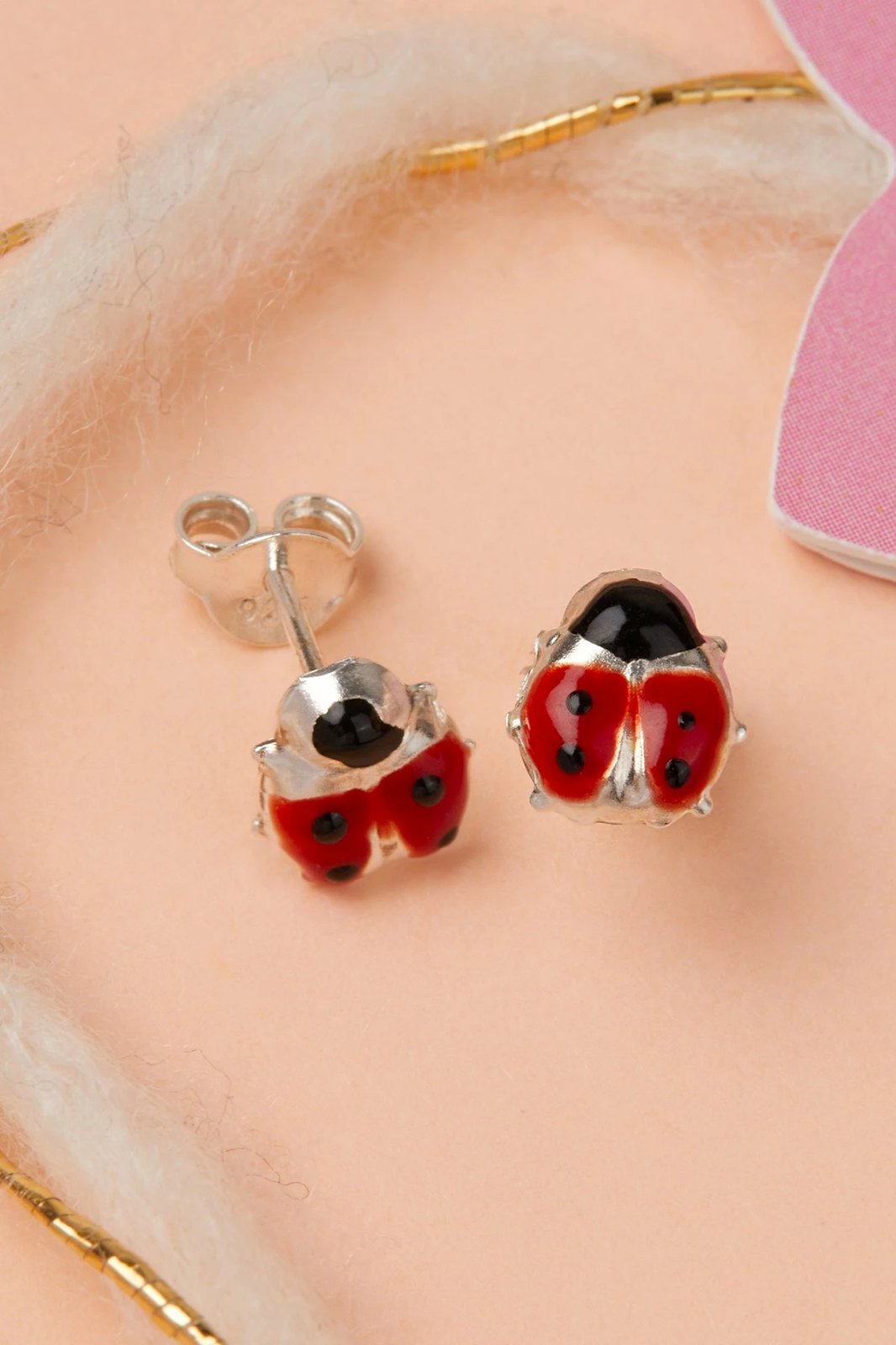 Vathë argjendi Elika, ngjyrë e kuqe, argjend, e zezë, ELKMD50522