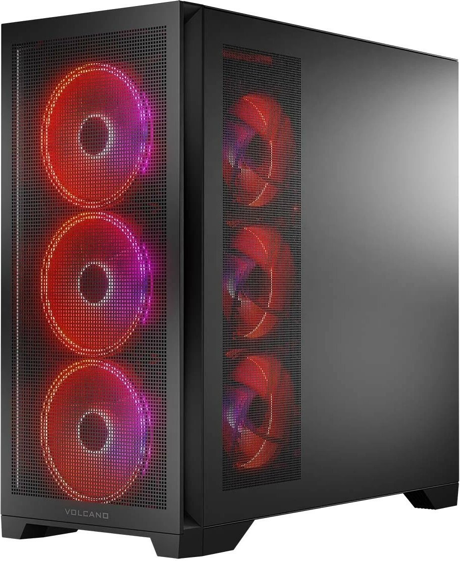 Kasë, MODECOM Volcano Expanse S Apex ARGB (AT-EXPANSE-SG-10-000000-0002), Midi Tower ATX, 4x140mm ARGB, panel xhami i temperuar, USB-C, e zezë