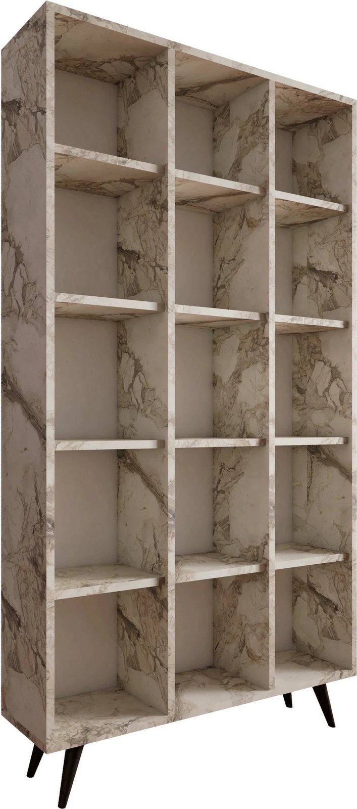 Raft librash Hanah Home, Zipa - mermer Ephesus, ngjyrë lisi