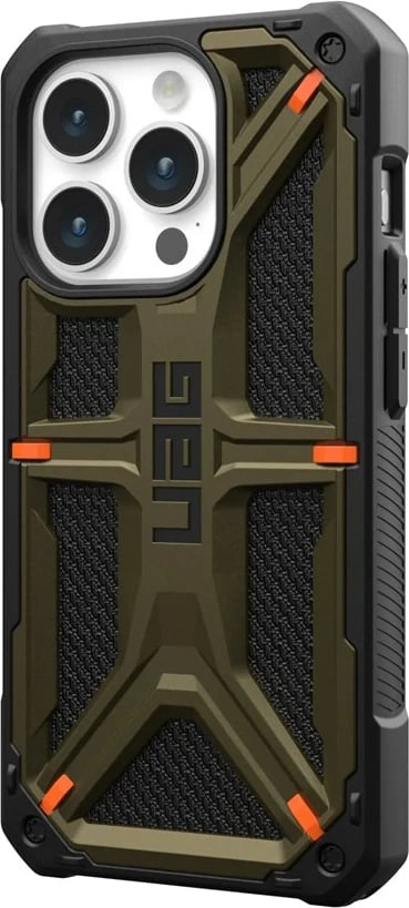 Mbështjellës Urban Armor Gear 11427811397B për celular, për Apple, 6.1", i zi/i gjelbër/i portokalltë