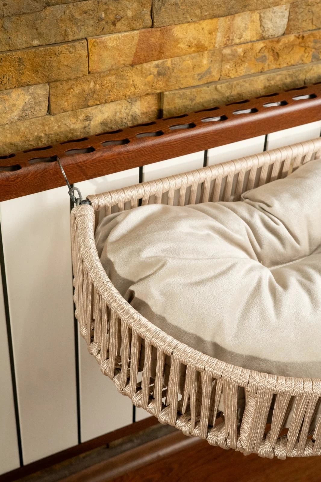 Shtrat për kafshë shtëpiake Hanah Home, Peti, krem