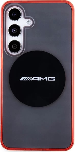 Mbështjellës Mercedes AMG Transparent Bicolor MagSafe për Samsung Galaxy S24, zi