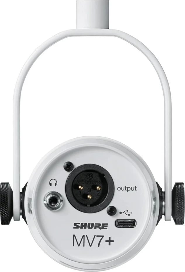 Mikrofon Shure MV7+-W, XLR/USB-C, Bardhë