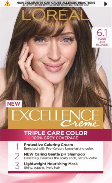 Ngjyrë për flokë Excellence 6.1 Dark Ash Blonde