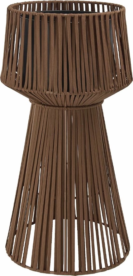 Mbajtëse lulesh me litar, metal, ngjyrë kafe e çelët, 35x35x75cm