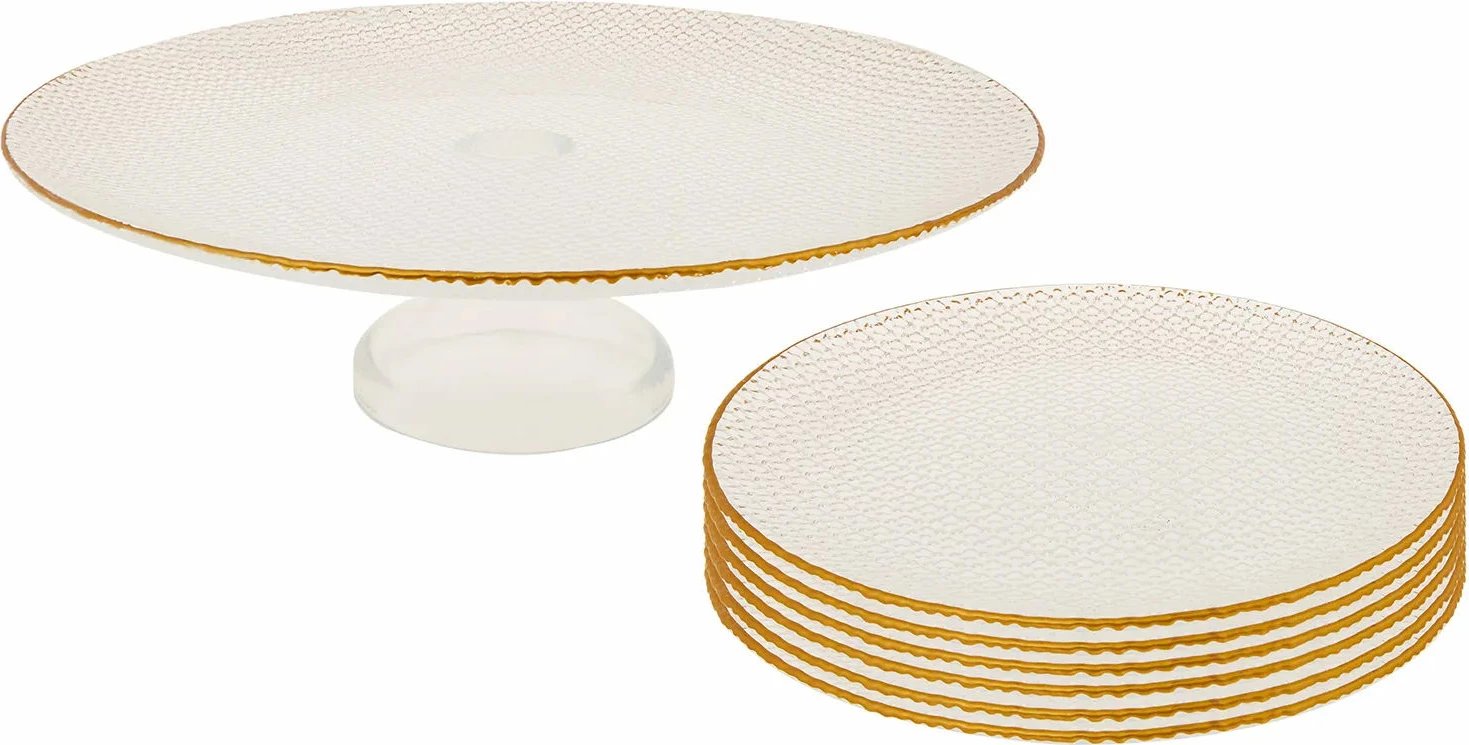 Set pjatash për ëmbëlsira (7 copë), Hermia Concept, Tuana Set pjatash për ëmbëlsira (7 copë), Hermia Concept, Tuana