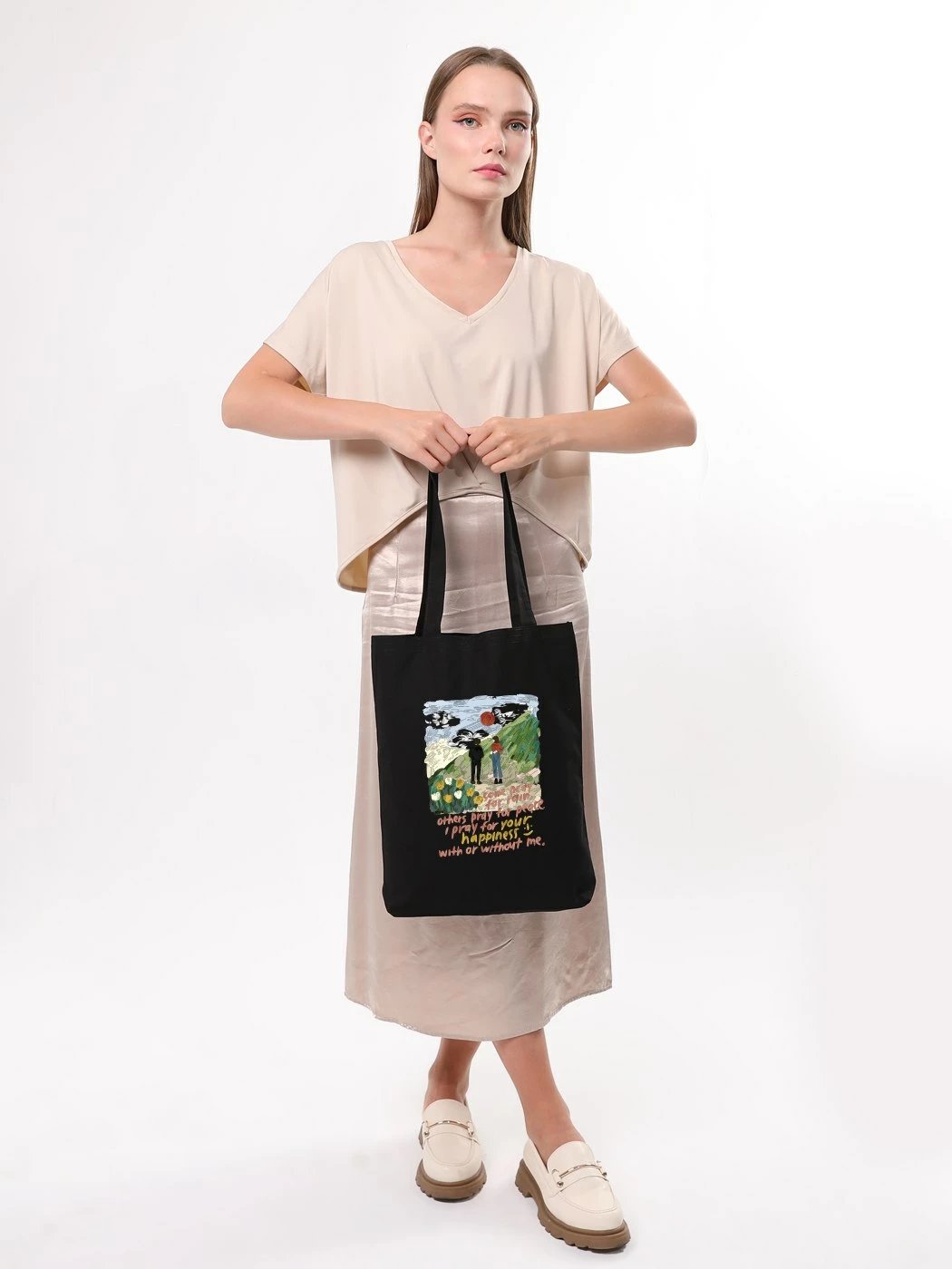 Çantë tote Zoozie Bags, 1881, e zezë, pambuk
