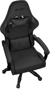 Karrige gaming ergonomike, Natec Fury Shinai S4 (NFF-2363), rregullim lartësie dhe pjerrësie shpinore, jastëk lumbal + mbështetëse koke, ngarkesë max 130 kg, e zezë