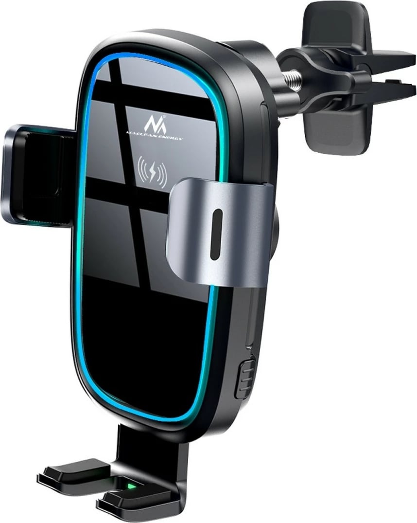 Mbajtës veture Maclean MCE129 me karikim wireless Qi, 15W, i zi