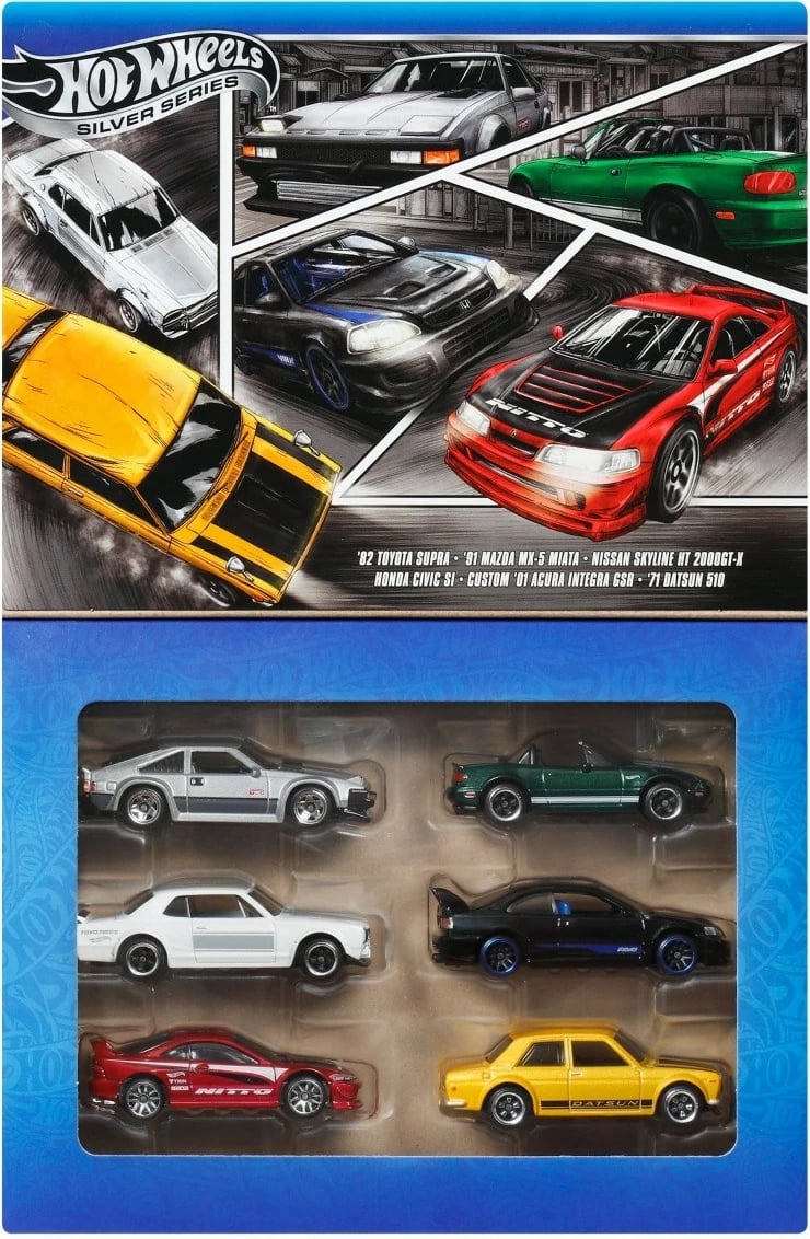 Set vetura lodër Hot Wheels Streets of Japan JBY77, 1:64, shumëngjyrëshe, 6 copë
