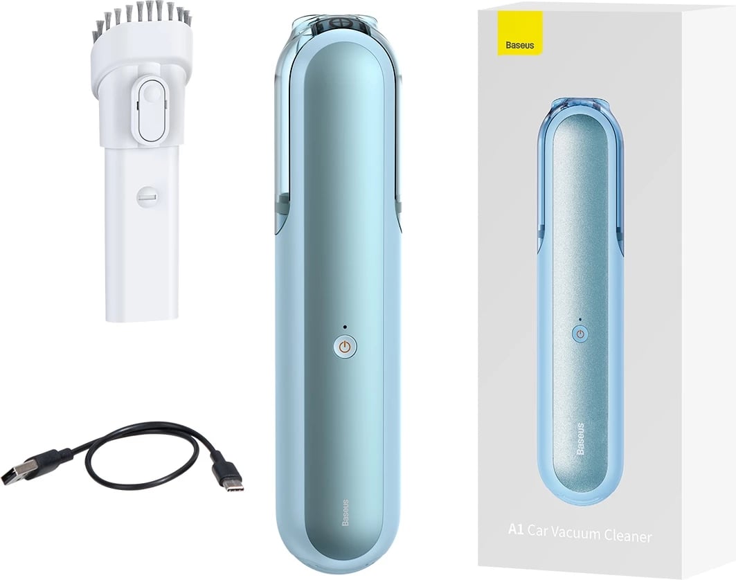 Fshesë mini pa kabllo për makinë Baseus A1, 4000Pa, 30W, Kaltër