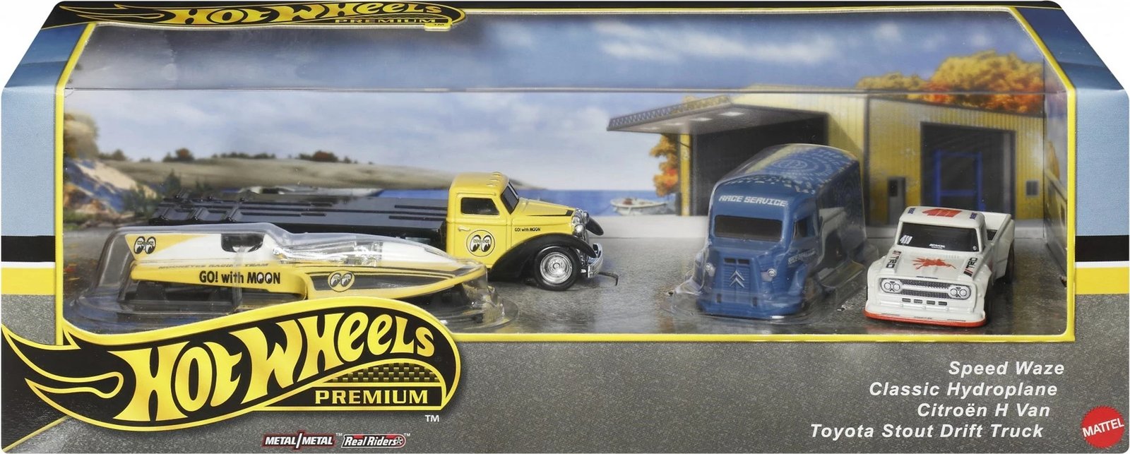 Set koleksionues Hot Wheels Premium Vintage Race Team, Multikolor
