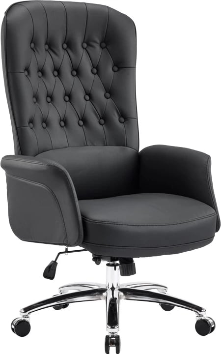 Karrige menaxheri për zyre, ngjyrë e zezë, Kaline, 69x79x115-123cm