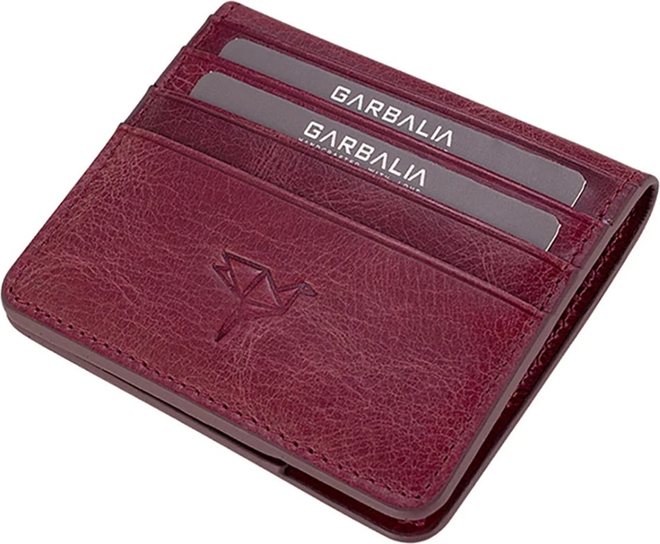 Portofol për burra, ngjyrë e kuqe claret, Zoozie Bags, Regina