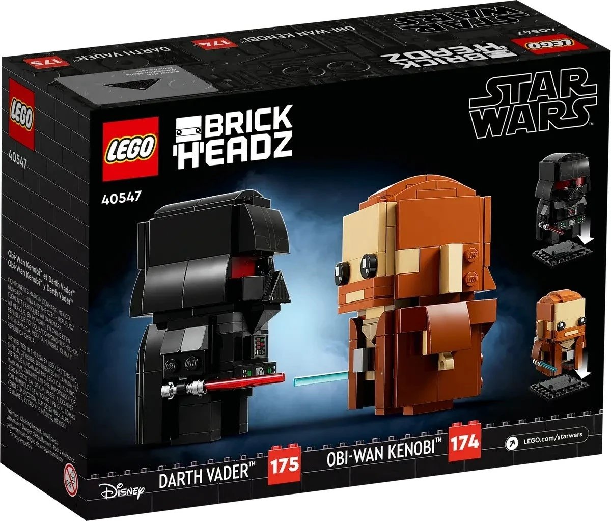 Set LEGO BrickHeadz Star Wars 40547 Obi-Wan Kenobi dhe Darth Vader