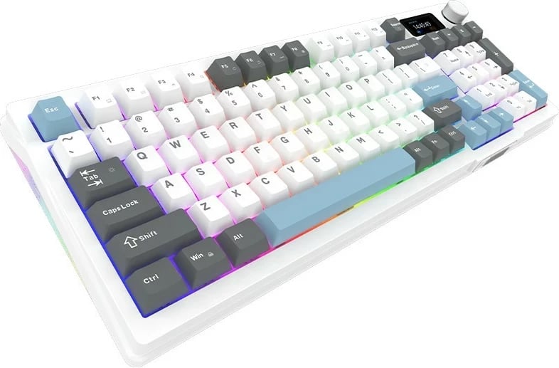 Kasë mekanike Aqirys Atria, 96%, 95 taste, RGB, USB Type-C, e bardhë