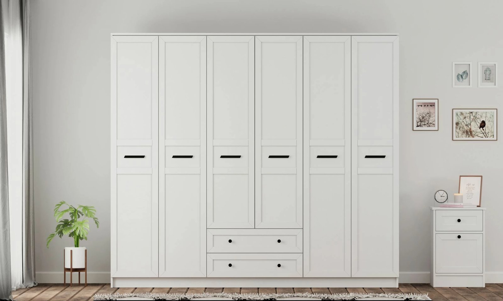 Dollap Skye Decor, Rb-168-01-007, ngjyrë e bardhë mat