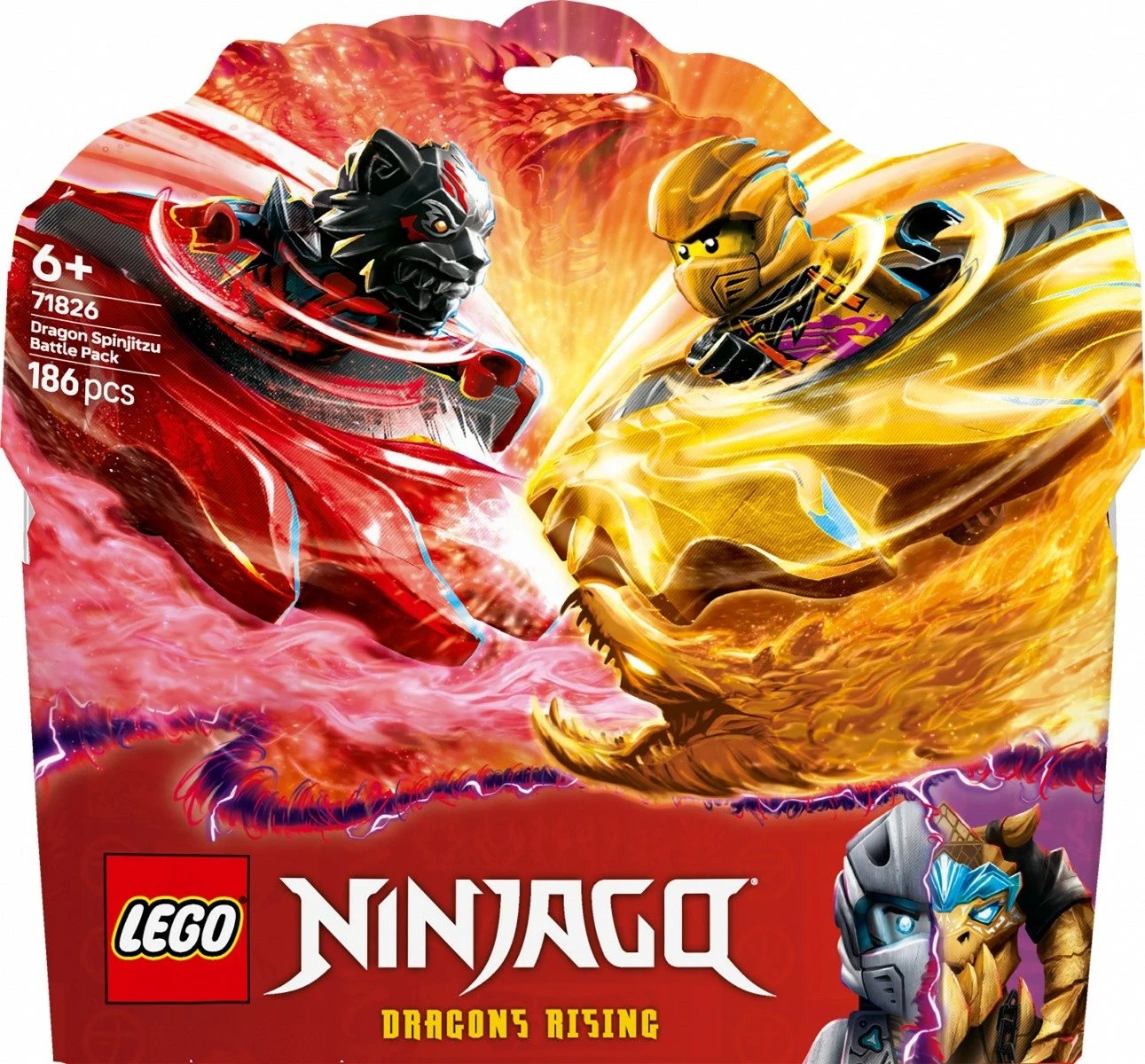 Set ndërtimi LEGO Ninjago Dragon Spinjitzu 71826, 186 pjesë, për fëmijë