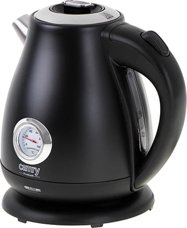 Ujëzjerëse elektrike, Camry CR 1344, 1.7L 2200W, termometër analog, trup çelik inox, e zezë
