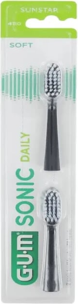 Koka rezervë për furçë dhëmbësh elektrike GUM Sonic Daily uniseks, 2 copë, e zezë