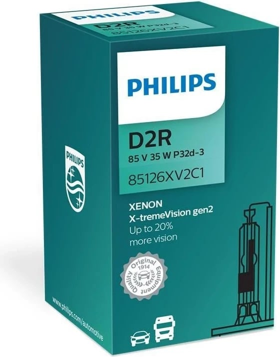Llambë makine Philips Xenon X-tremeVision gen2, D2R, 35 W, Bardhë Llambë makine Philips Xenon X-tremeVision gen2, D2R, 35 W, Bardhë