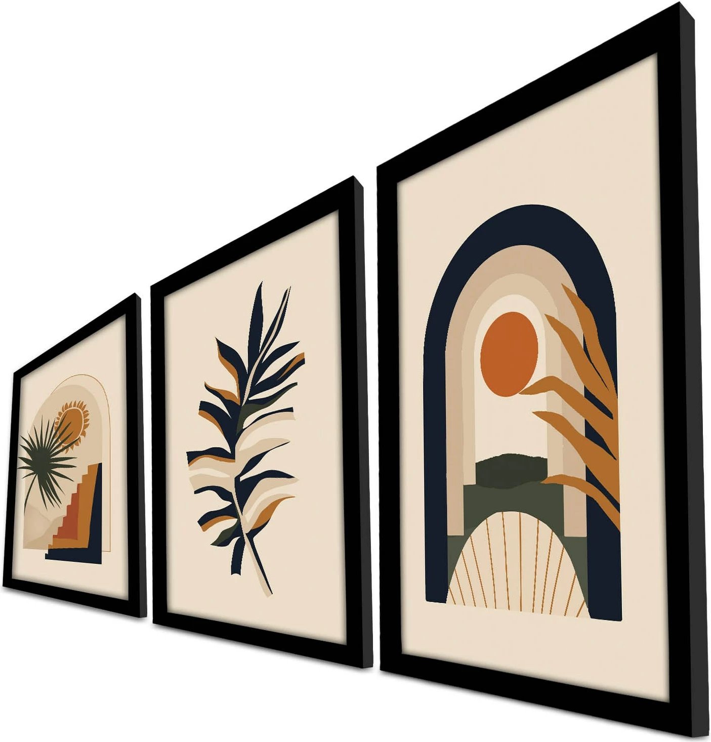 Pikturë dekorative me kornizë MDF (3 pjesë), Wallity, 3P3853NISCT-003