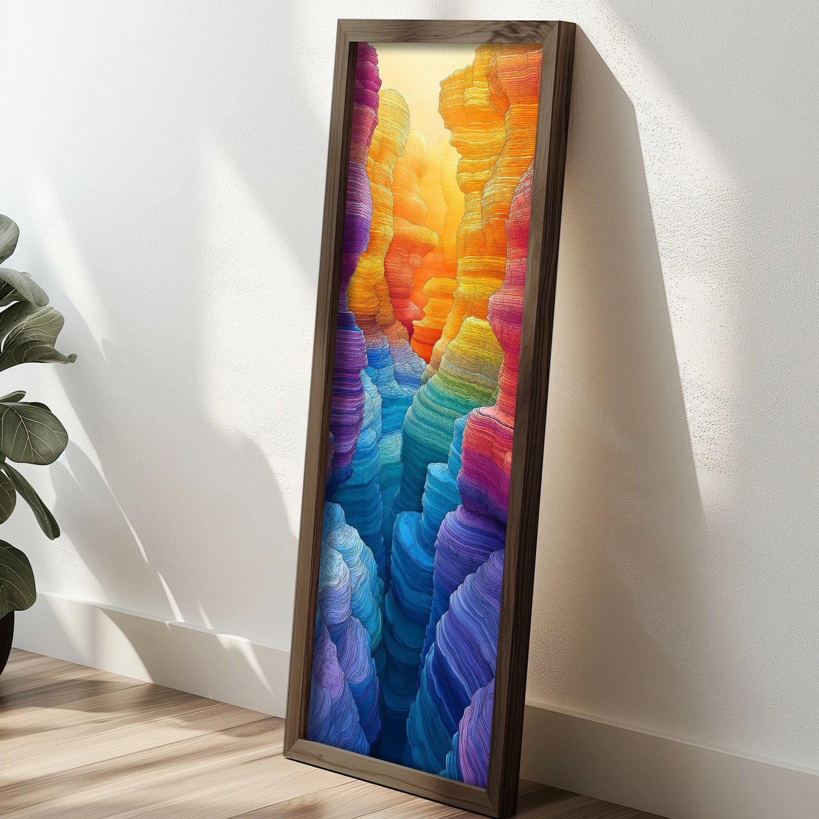 Pikturë dekorative me kornizë, MDF, shumëngjyrëshe, Wallity, EMR070