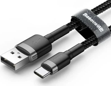 Kabllo USB Baseus CATKLF-UG1, 3 m, USB A në USB C, E zezë Kabllo USB Baseus CATKLF-UG1, 3 m, USB A në USB C, E zezë