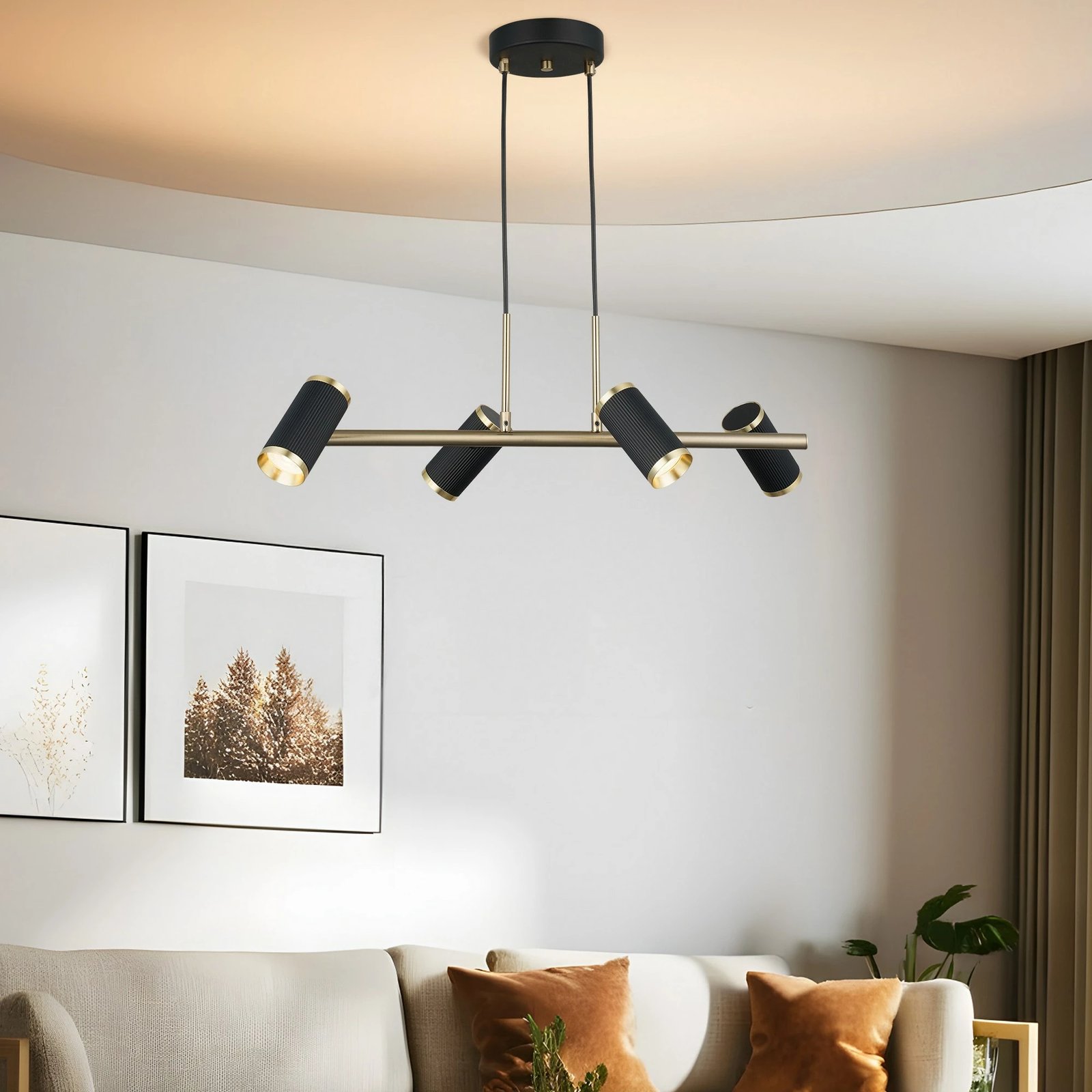 Llambë tavani Opviq, Lume - 70-04-L, metal, ngjyrë e zezë dhe llak antik