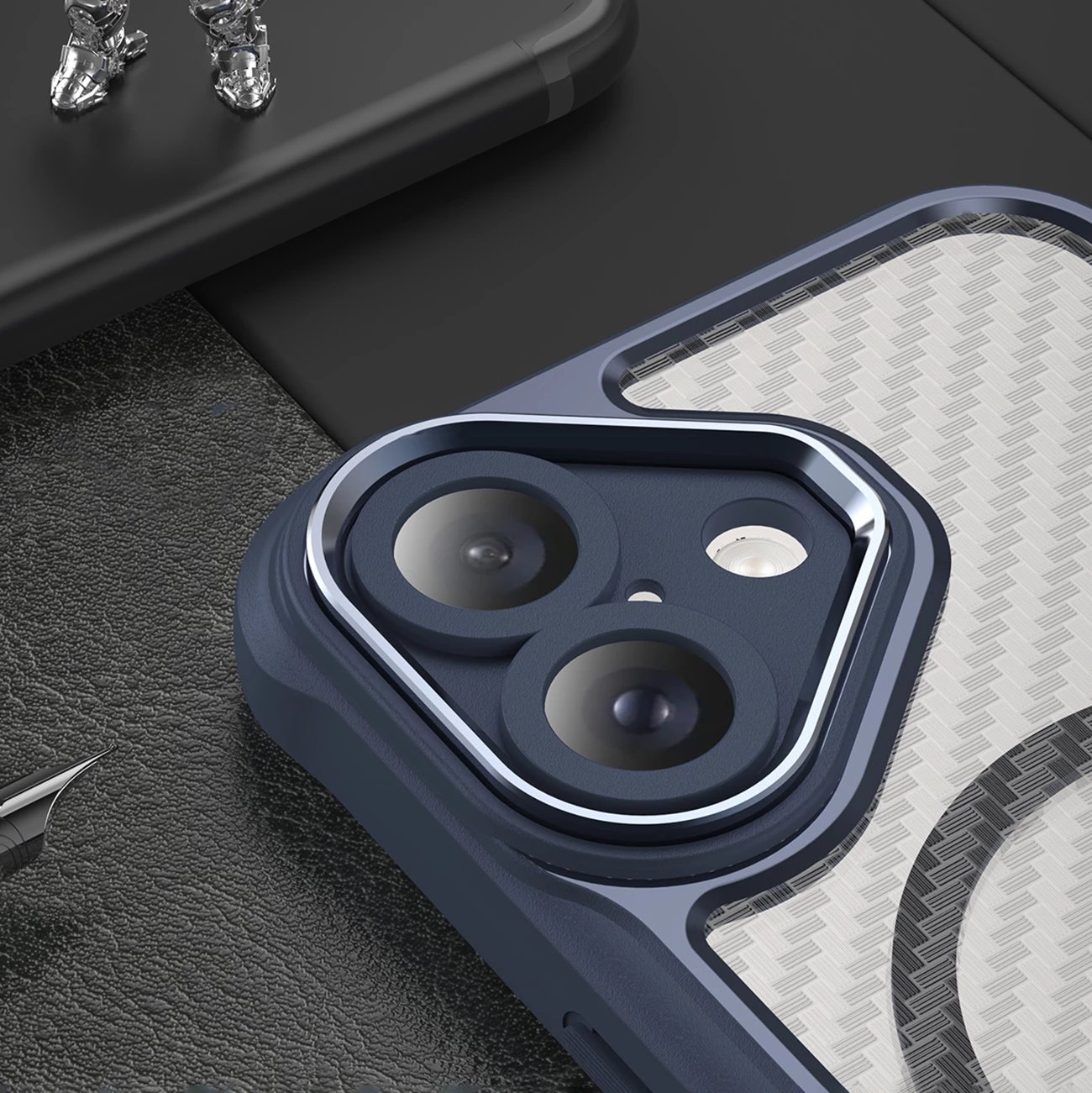 Mbështjellës silikoni Hurtel Leading Series MagSafe për iPhone 16, Kaltër