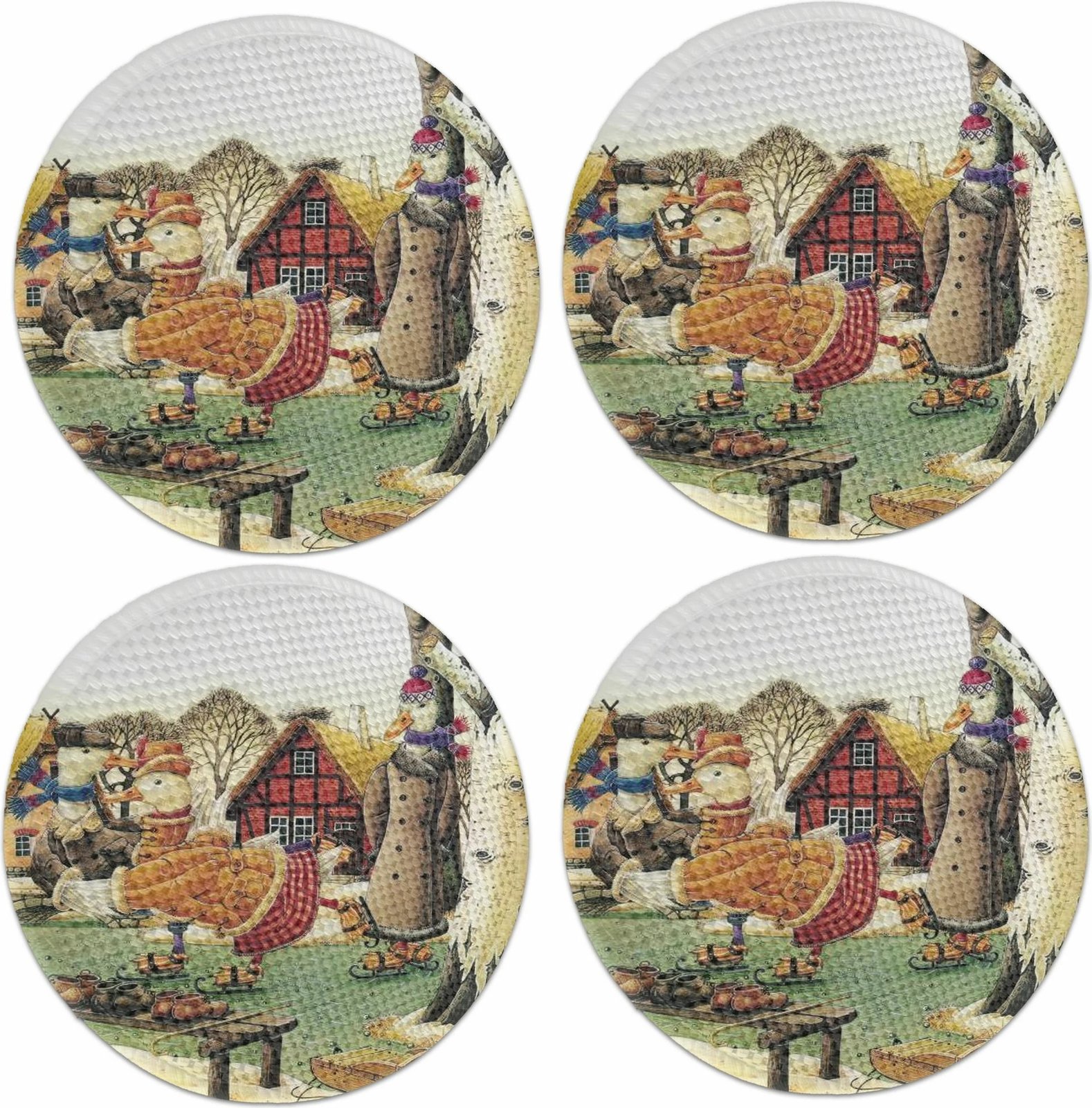 Set nënshtruesish tavoline Hermia Concept, shumëngjyrësh, 3464Supla, 4 copë