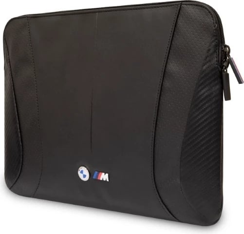Mbështjellës laptopi BMW Perforated, 14 inç, Najlon/Lëkurë, i zi