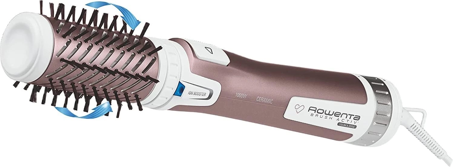 Brushë stiluese për flokë, Rowenta CF9540, 1000W, rozë