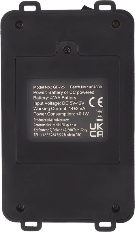 Pajisje larguese brejtësish GreenBlue GB725, me ultratinguj dhe LED, e zezë