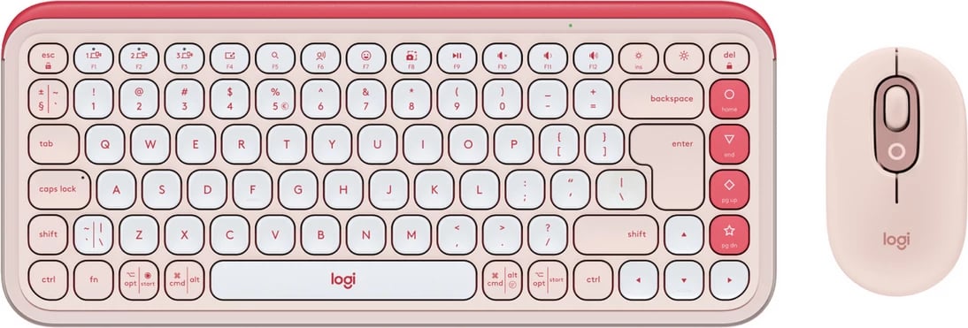 Set maus dhe tastierë Logitech Pop Icon Combo 920-013142 US-Int layout roze
