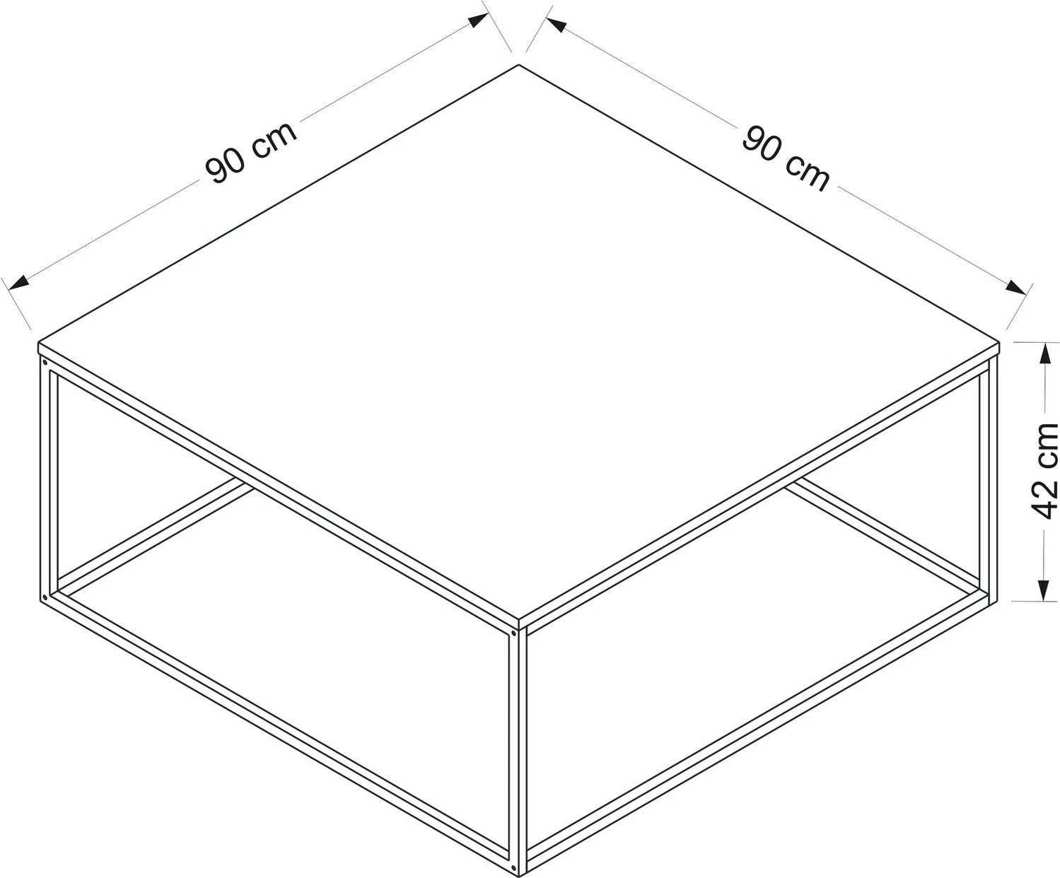 Tavolinë kafeje Skye Decor, Loni, antracit