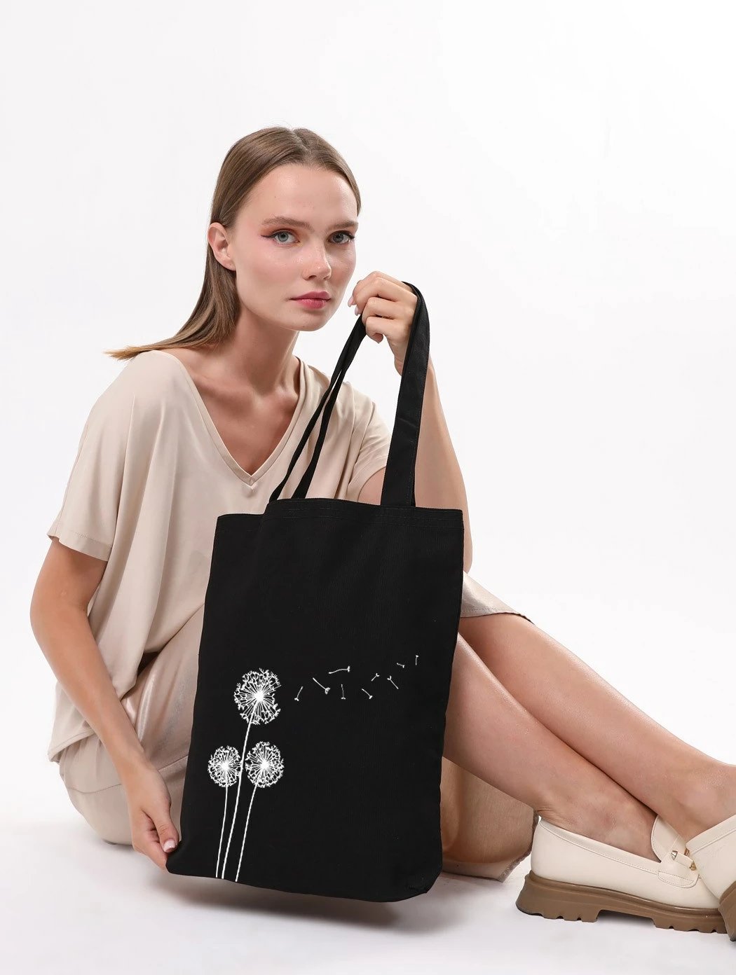 Çantë tote Zoozie Bags, 1455, e zezë, 35x40x8cm