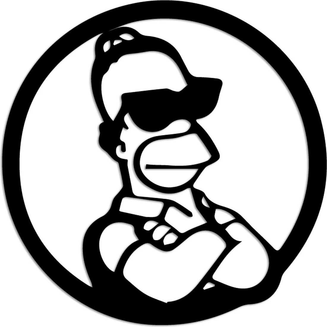 Aksesor dekorativ metalik për mur, Wallity, Sımpson 3, ngjyrë e zezë, 33x33cm